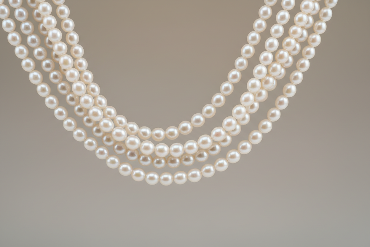 Delicate strands of pearls